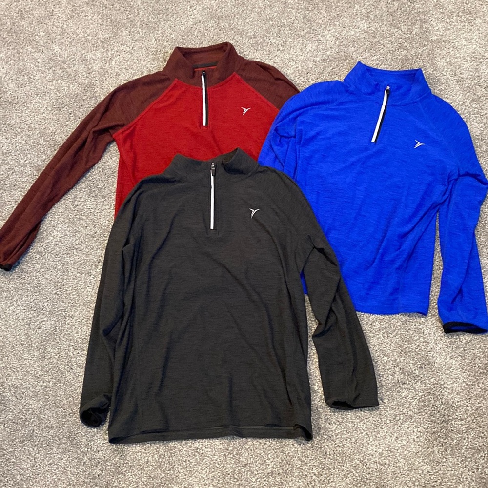 Boys Size Large (10-12) Old Navy Active Quarter Zip Long Sleeve Shirt Lot